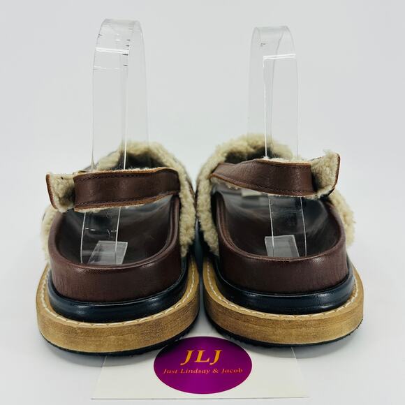 Alohas Women's Marshmallow Leather Fuzzy Shearling Sandals Size 38 EU/ 7-7.5 US - Picture 7 of 13